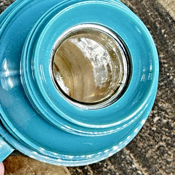 Vintage 1960s THERMOS Model 2202 King Seeley Blue White Pint Size Complete EX - Picture 6 of 8